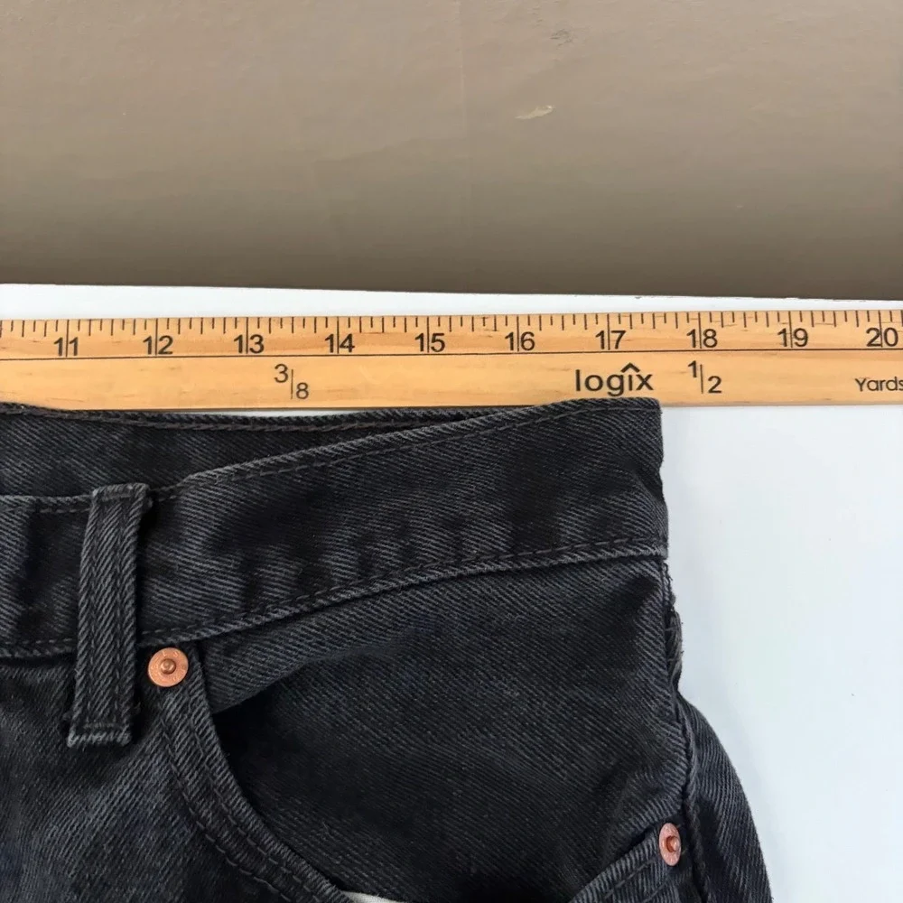 Levis Mens 550 Relaxed Fit Tapered Leg Jeans Size 35x32 Black Denim Baggy Skater